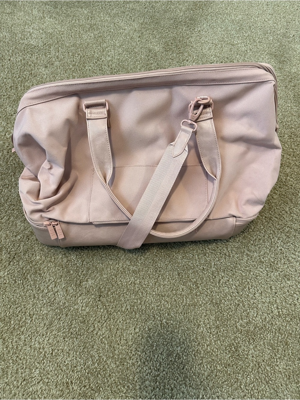 BEIS Atlas Pink Weekender with Removable Shoulder Strap